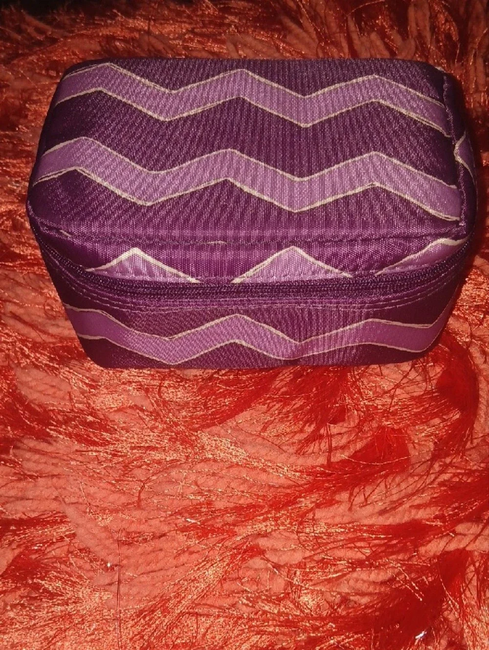 thirty-one Baubles & Bracelets Plum Chevron Jewelry Case